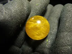 超金運上昇★天然水晶★金ルチルクォーツ ★台付き★丸玉20mm★ta762