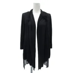 アクシーズファム axes femme カーディガン 前開き M 黒 ブラック ドット柄 レース フリル /HO19 ■GY58