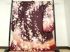 振袖 グリッター箔 紋意匠 桜 身丈164cm 撥水加工済 HKT154 - メルカリ