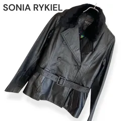 SONIA RYKIEL ソニアリキエル 中綿 ジャケット コート 38 M レディース ブラック 黒 キルティング風 コットン 綿100 裏ポリエステル 軽量 防寒 秋冬 きれいめ 中国製 871KZのサムネイル