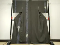 平和屋着物●染織工芸むつろ　辻が花　手描き　絞り　訪問着　絞り　草花間道　正絹　逸品　AABF3040cs