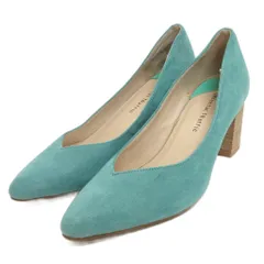 オリエンタルトラフィック ORIENTAL TRAFFIC パンプス ヒール ポインテッドトゥ スエード 青系 ブルー系 40 ■OOM