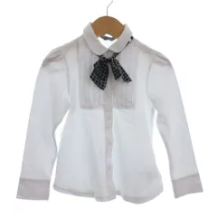 コムサイズム COMME CA ISM タグ付き シャツ 長袖 リボン 白 ホワイト 110