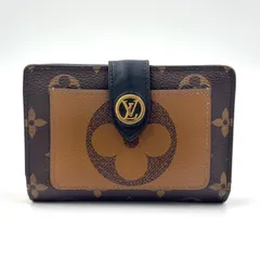 LOUIS VUITTON ポルトフォイユジュリエット モノグラムジャイアント モノグラムジャイアント リバース RFID対応 レザー×PVC ブラウン×ブラック×ライトブラウン 二つ折り財布 ゴールド M69432