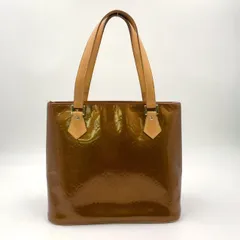 LOUIS VUITTON ヒューストン モノグラムヴェルニ モノグラムヴェルニ ショルダーバッグ エナメルレザー ブロンズ トートバッグ ゴールド M91122