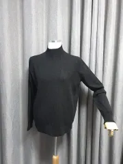 モックネック ブラック インナーニット