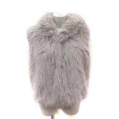 ラジエム La-gemme ベスト フェイクファー フード 総裏地 F グレージュ /MS