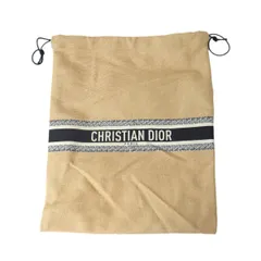 Christian Dior クリスチャンディオール 巾着袋 ノベルティ ベージュ 22×27(cm)  NT-no 美品 ABランク