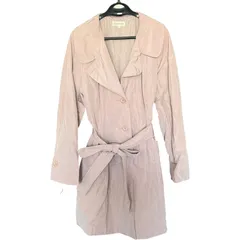 Z1708ユキトリイ YUKI TORII  ロングコート 中綿コート 長袖  レディース44  ピンク トレンチコート