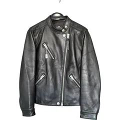 Z1708 COACH EST. 1941 レザーコート 本革 ジャケット ジャンパー ブラック 黒