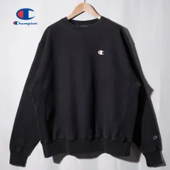 チャンピオン Champion リバースウィーブ REVERSE WEAVE スウェット XL 相当 ブラック 00s ロゴ刺繍 目あり 袖刺繍 アメカジ ストリート オーバーサイズ ビッグシルエット ゆるだぼ 古着 H222