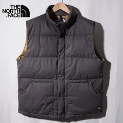 ノースフェイス THE NORTH FACE コットン ダウンベスト XL 相当 表記 L US企画 グレー ゴールド ストリート Y2K ダウン ロゴ刺繍 マウンテンジャケット オーバーサイズ ビッグシルエット 古着 Y110