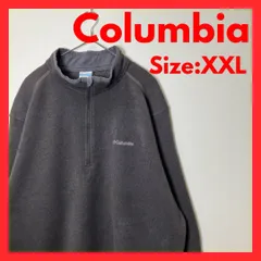 【美品】古着　コロンビア　ハーフジップ　フリースプルオーバー　ブラウン　XXL