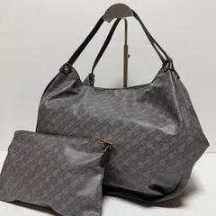 【良品】GHERARDINI ゲラルディーニ ソフティ トートバッグ ハンドバッグ ポーチ付き セット グレー MADE IN ITALY イタリア製 B407