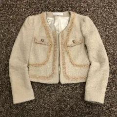 2 オリーブ デ オリーブ ツイード ジャケット