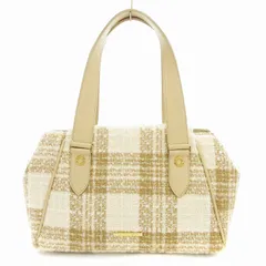 サマンサタバサ Samantha Thavasa ハンドバッグ トート ツイード チェック柄 ベージュ系 /UO ■GY99