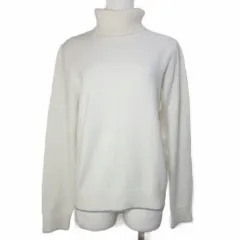 ユニクロ UNIQLO イネス INES DE LA FRESSANGE 19AW カシミヤタートルネックセーター ニット 251-422600 長袖 プルオーバー 厚手 M オフホワイト グレー /X
