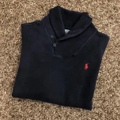 M ポロラルフローレン ショールカラー コットンニット