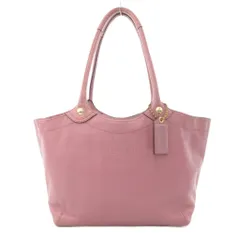 コーチ COACH トートバッグ ハンドバッグ レザー 裏地チェック ピンク /YJ