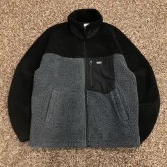 L フィラ バイカラー フリース ジップアップ フリース ジャケット