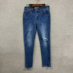 リーバイス ボーイフレンド ダメージデニム ストレッチ デニム ズボン 24インチ A04202