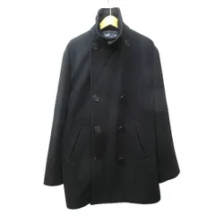 ポロ バイ ラルフローレン Polo by Ralph Lauren 90s ヴィンテージ ウール Ｐコート ジャケット チンスト付 170 約M 黒 ブラック IBO59