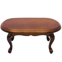 センター ソファ コーヒー ロー ドールハウス テーブル 机 1:12 ウッド 1/12 ブラウン 家具 シンプル ミニチュア 木製 moin 猫足 moin 2311mini36