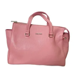 ミュウミュウ miumiu マドラス MADRAS 2WAY ハンドバッグ ショルダーバッグ レザー 5BB004 ピンク