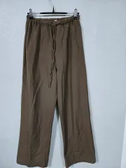 レーヨン混 밴딩 ワイド スラックス 55 66