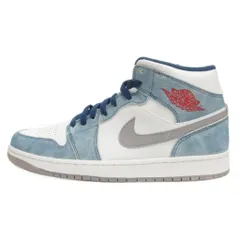 ナイキ NIKE Air Jordan 1 Mid SE White Hyper Royal Red スニーカー シューズ DN3706-401 青 白 ブルー ホワイト 27.0㎝ 靴