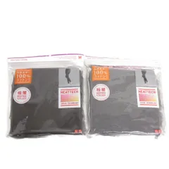 ユニクロ UNIQLO 未開封 2点 セット ヒートテック コットンレギンス 黒 ブラック ダークグレー M ■FF