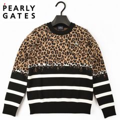サイズ：1・M・新品】パーリーゲイツ 日本製 レオパード柄✖ボーダー