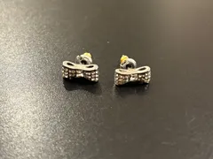 【極美品】ケイトスペード  ミニリボンピアス  シルバー