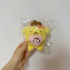 サンリオ ポムポムプリン マフィン ハート 古典 なかよしピューロランド マスコット ぬいぐるみ キーホルダー