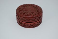 新品 交趾焼 香合 陶印 共箱 中国 茶道具 茶器 加賀瑞山造 萬古焼 雷文