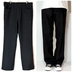 超美品 Wrangler ラングラー 82BK ウエスタン ランチャー ポリパン パンツ W36L30 ブラック 黒 BLACK WRANCHER ブーツカット ストレッチアクションスラックス フレアパンツ ドレスジーンズ US素材メキシコ製p25123441