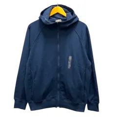ユニクロ UNIQLO ボアスウェットフルジップパーカー フーディ 無地 長袖 L 紺 ネイビー