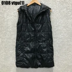 ユニクロ ブラック ロング ダウン ベスト XL