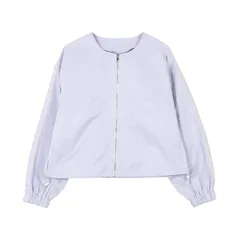 [神戸レタス] ボリュームスリーブノーカラーブルゾン [K1219] フリー サックス