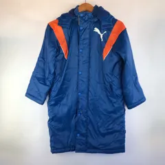 PUMA アクティブスポーツベンチコート ブルー×オレンジ 140cm 3082202601060064