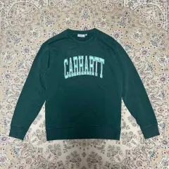 カーハート wip スウェット グリーン M ヴィンテージ長袖Tシャツ