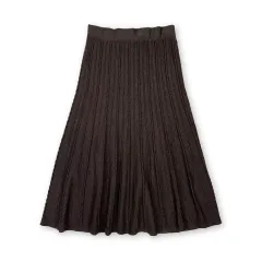 縦リブ ブラウン ニット スカート