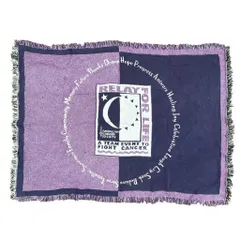 vintageラグ ブランケット マルチカバー タペストリー アメリカがん協会 チャリティーイベント リレーフォーライフ ロゴ Rug Throw Blanket Cancer 2457