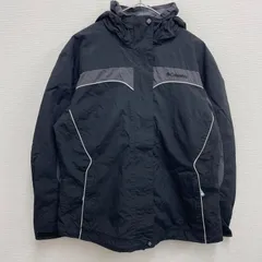 Columbia マウンテンパーカー ナイロンジャケット フード付き 刺繍ロゴ ブラック 【レディースM】