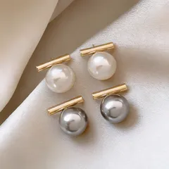 パールピアス スティックピアス ゴールド グレー ホワイト No. EF002