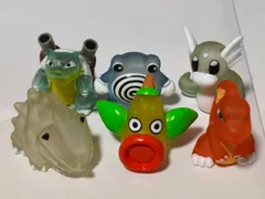 指人形 クリアverのみ 6体セット カメックス ニョロゾ ミニリュウ サイホーン ウツドン リザード ポケモンキッズ ソフビ人形 フィギュア ポケモン クリア まとめ売り 現品