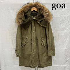 goa ゴア 廃盤希少！ライナー付き ラクーンファー モッズコート カーキ