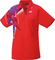 ヨネックス YONEX テニス ウィメンズゲームシャツ 硬式 軟式 ソフトテニス Tシャツ トップス 半袖 トーナメント ツアー ゲーム 試合 練習 トレーニング 吸汗 速乾 レディース 女性  20815 496 サンセットレッド