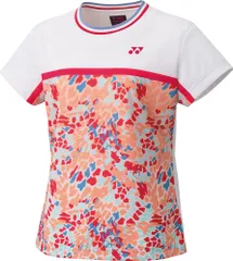 ヨネックス YONEX テニス ウィメンズゲームシャツ 半袖 トップス ユニフォーム UVカット 吸汗速乾 制電 試合 ゲーム 大会 部活 チーム 日本バドミントン協会審査合格品 レディース  20734 011 ホワイト