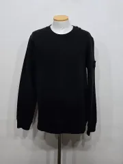 L ストーンアイランド 起毛 スウェット Tシャツ ブラック 21FW